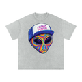 Snow Washed Oversized Cotton T-Shirt