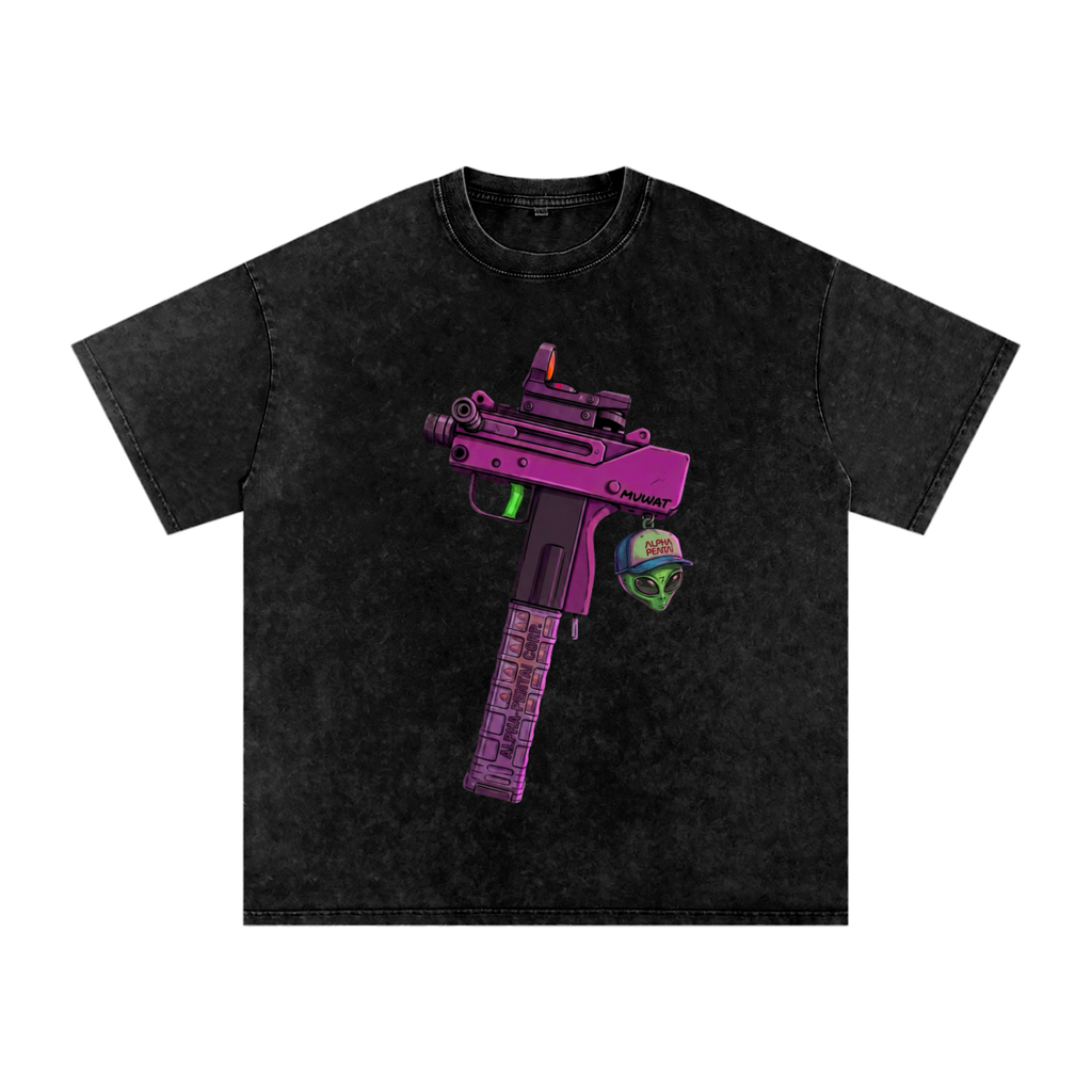 Snow Washed Oversized Cotton T-Shirt